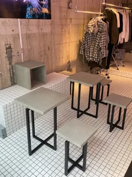 モルタル×アイアン　テーブル