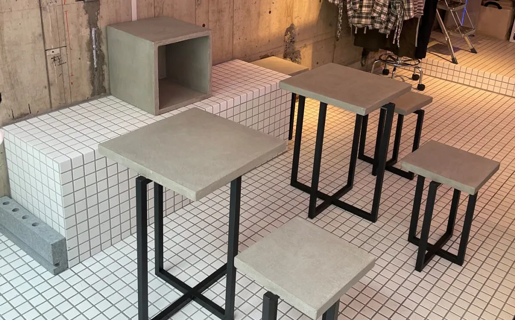 アパレルショップ「WANSIE」モルタル什器で魅せる空間演出